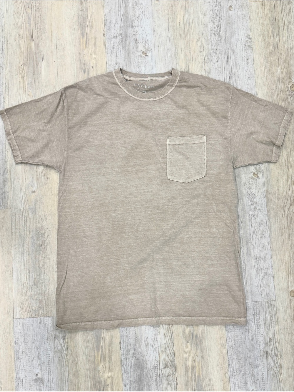 PacSun Tan Short Sleeve Pocket Tee, Size Medium